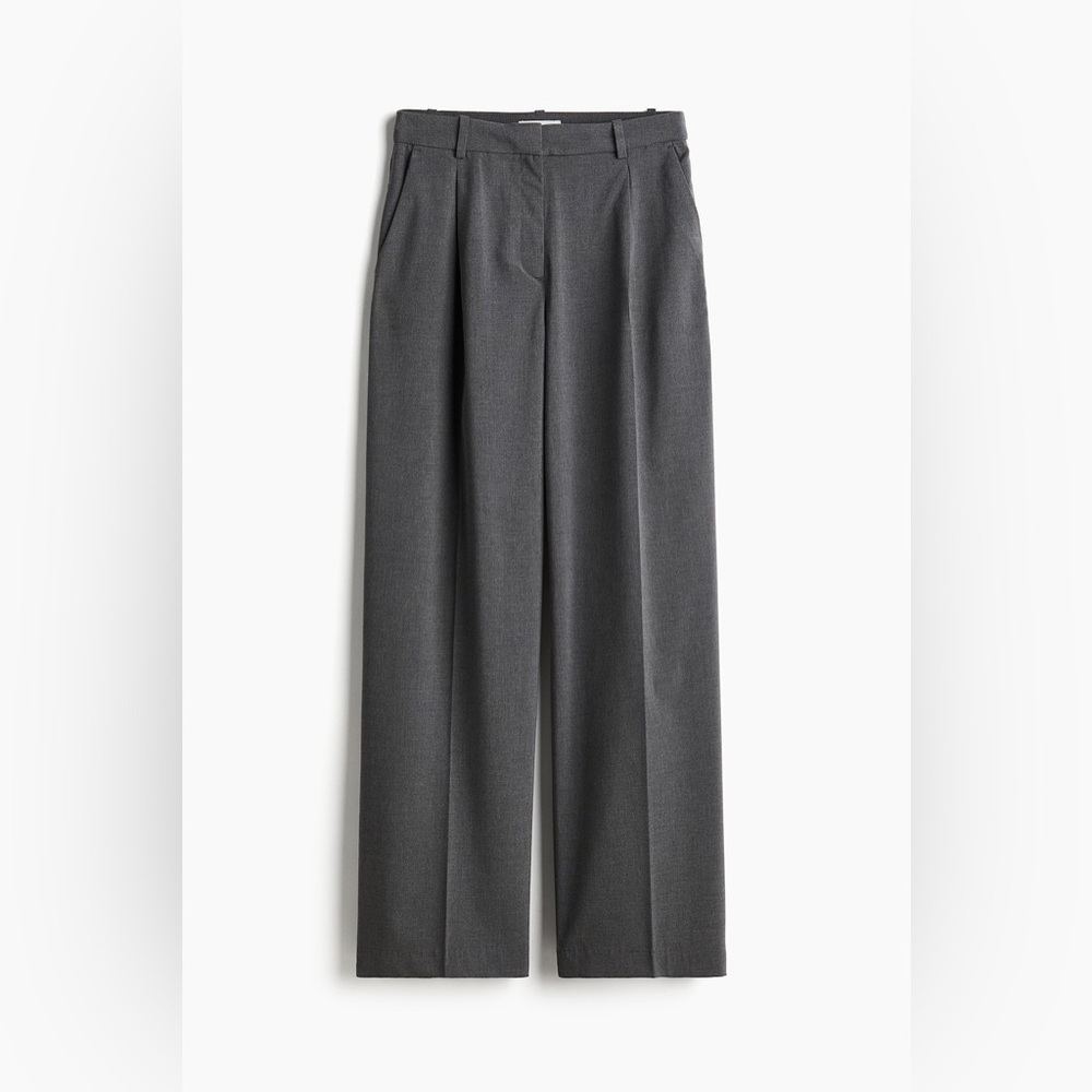 💸CLEARANCE 4/$15💸 H&M Gray Wide-leg Dress Pants - Picture 1 of 6